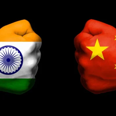 India vs China: A symbolic representation of competition and rivalry.